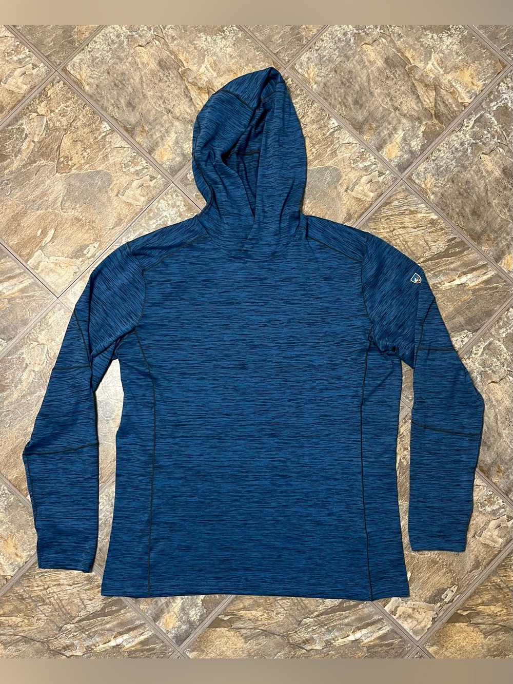 Kuhl Alloy Hoodie Sweatshirt Mens Large Blue Pullover Lightweight Performance